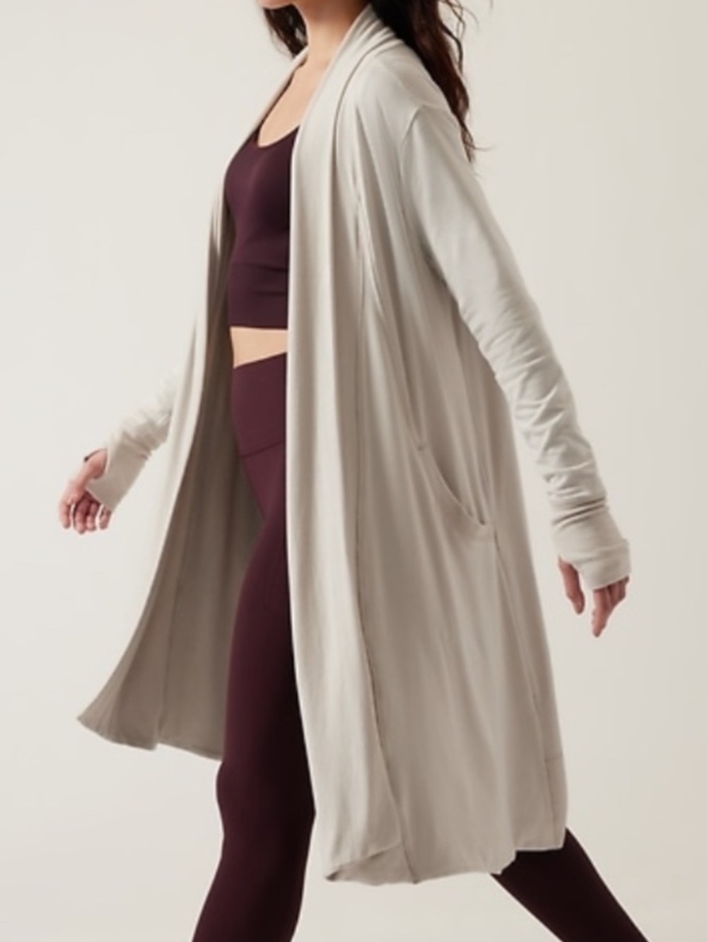 ATHLETA Pranayama Long Wrap, Light Tan | Size XS (Oversized)